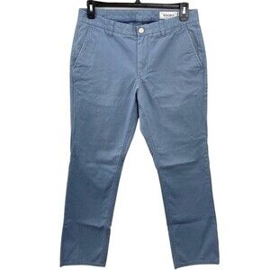 Bonobos Men’s 33x30 Blue Slim‎ Straight Flat Front Chinos Trousers Pants